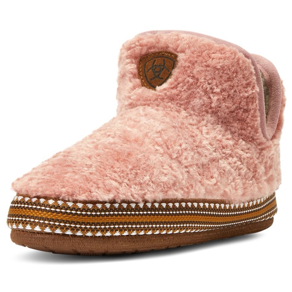 Ariat Women's Fuzzy Pink Slippers